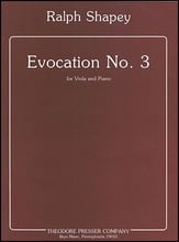 EVOCATION #3 1981 VIOLA/PIANO cover